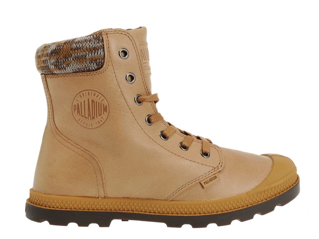 Palladium Pampa Hi Knit Amber Gold