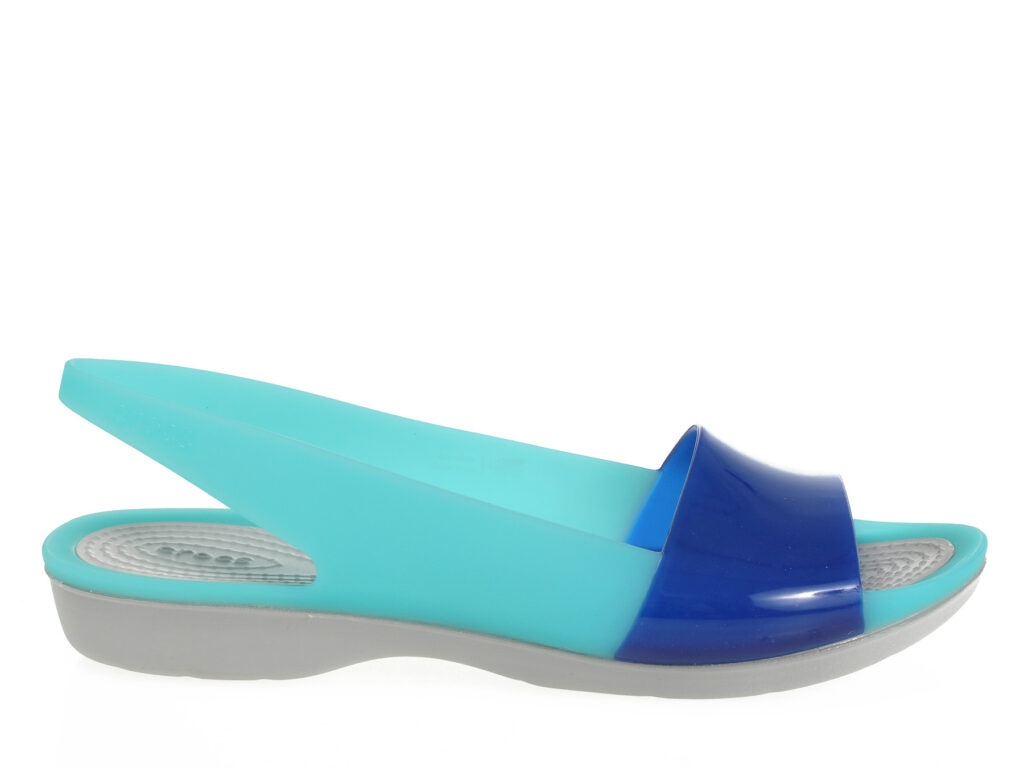 Crocs Colorblock Flat Cerulean Blue