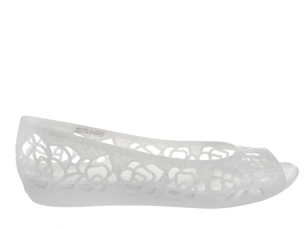 Crocs Isabella Jelly Flat Oyster Glitter