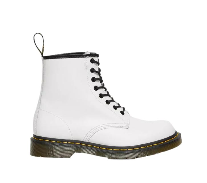Buty Glany Damskie Dr. Martens - 1460 DM10072100 Smooth Leather Lace Up Boots WHITE